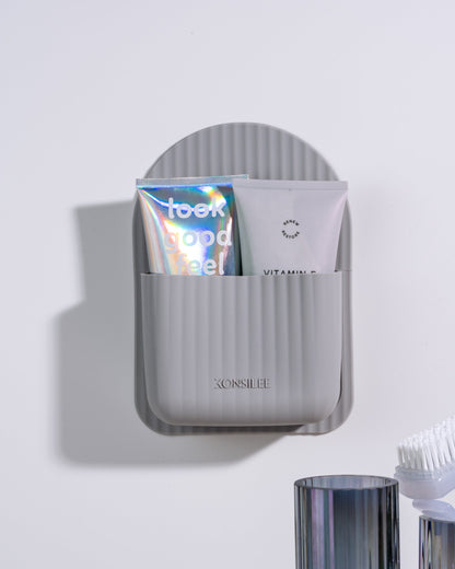 AquaNest™ – Silicone Adhesive Shower Caddy with Drainage