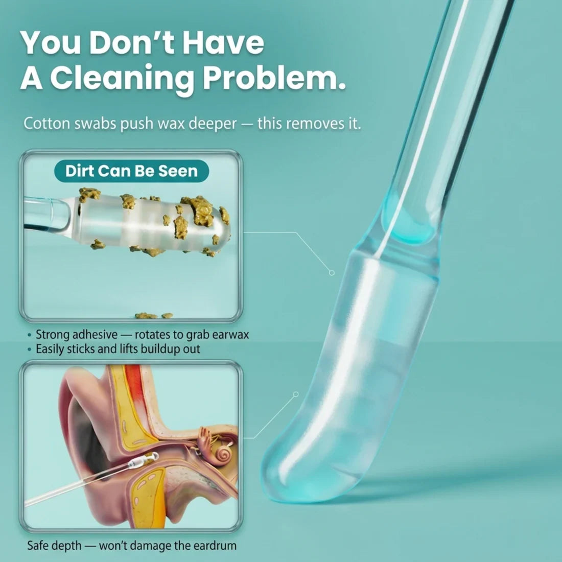 Waxora™ Sticky Ear Cleaner | Gentle, Reusable Wax Removal