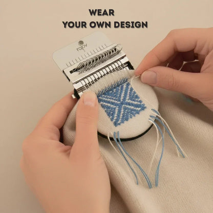 Patchora™ – Wooden weaving set for custom fabric patches