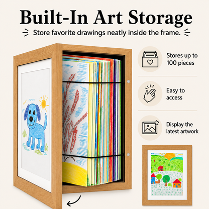 ArtKeep™ Kids’ Art Frame – Stylishly Display & Store Their Creative Masterpieces