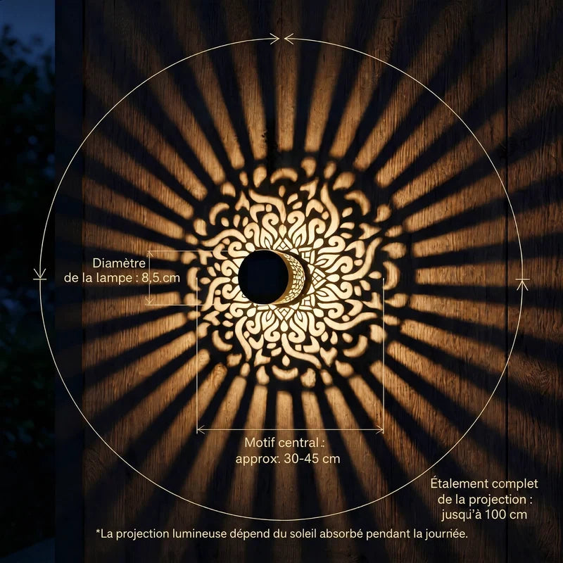 Lunara™ Solar Mandala Garden Light | Magical Light Patterns & Warm Evening Ambience