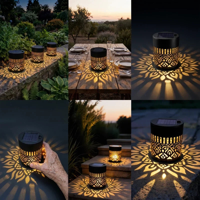 Lunara™ Solar Mandala Garden Light | Magical Light Patterns & Warm Evening Ambience