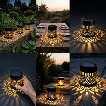 Lunara™ Solar Mandala Garden Light | Magical Light Patterns & Warm Evening Ambience