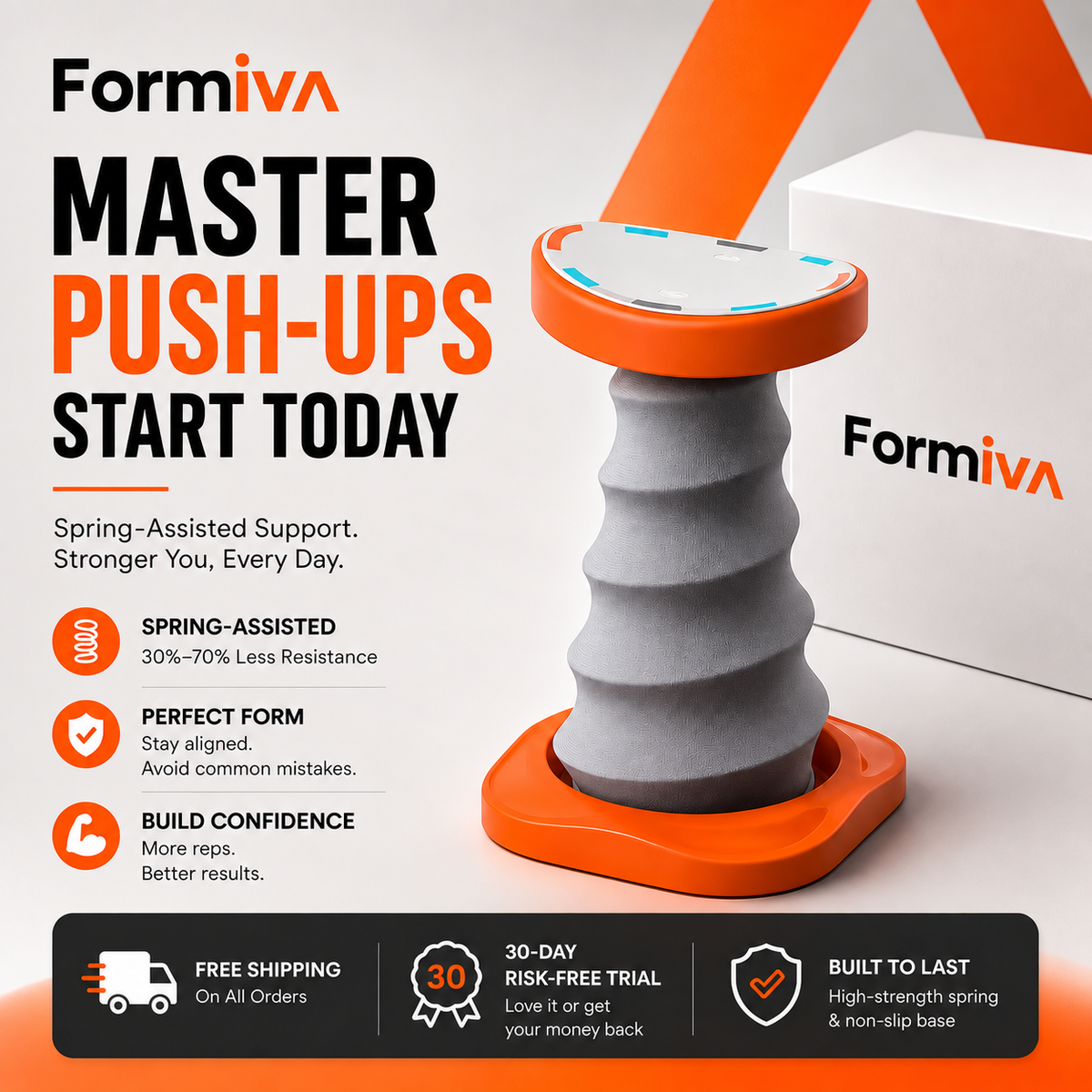 Formiva™ – Adjustable Push-Up Trainer for Better Workout Form