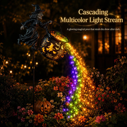 HexaGlow™ Halloween Witch Cauldron Garden Light – Magical Colours & Projections for Your Halloween Decorations 🎃✨
