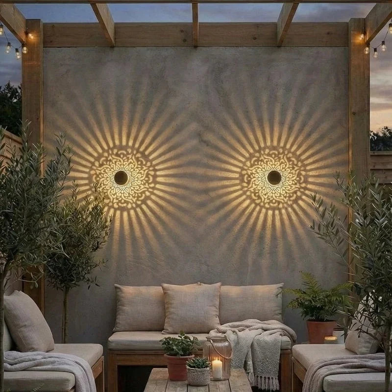 Lunara™ Solar Mandala Garden Light | Magical Light Patterns & Warm Evening Ambience