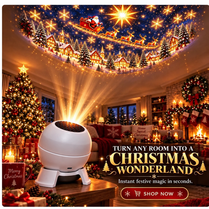 FestiGlow™ Christmas Projection Night Light | Instant Christmas Room Transformation