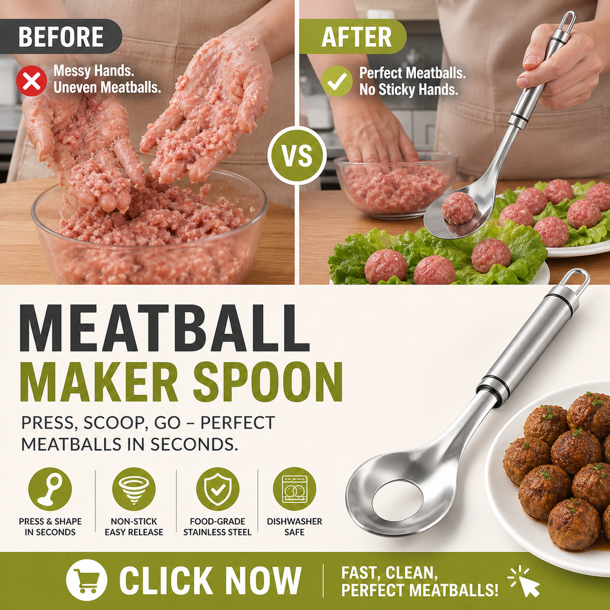 MeatForm™ Meatball Maker | Faster Shaping & Cleaner Kitchen Prep