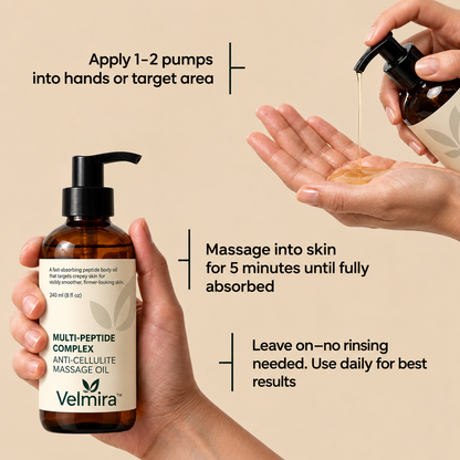 Velmira™ – Hydrating Peptide Body Oil for Soft Skin
