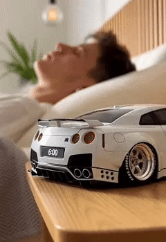 TurboRise™ Sportscar Alarm Clock | Realistic Engine Sounds & LED Light Effects