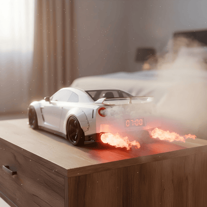 TurboRise™ Sportscar Alarm Clock | Realistic Engine Sounds & LED Light Effects