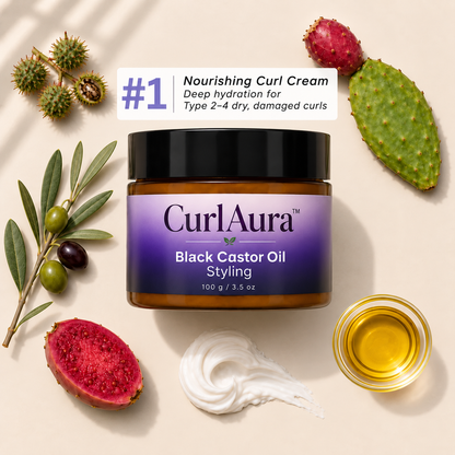 CurlAura™ – Black Castor Oil Styling & Defining Cream
