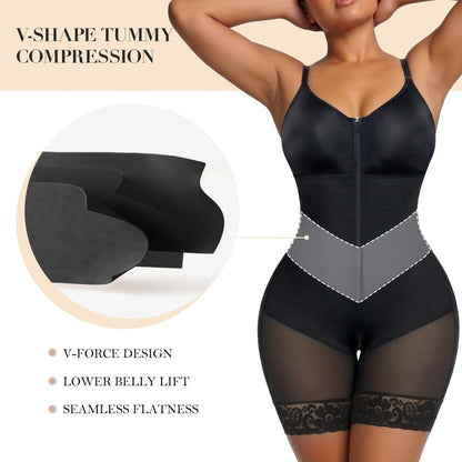 Zenvyra™ V-Shaped Shaping Bodysuit | Sculpted Curves & Smooth Support