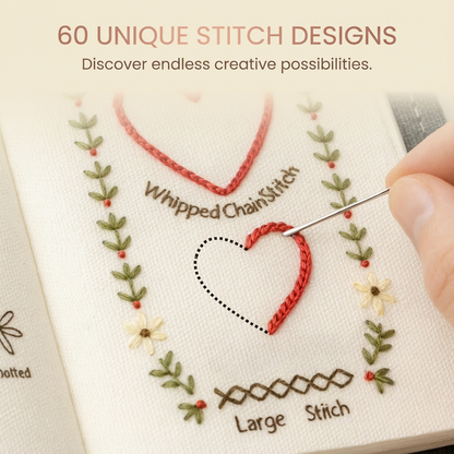 Stichruhe™ Embroidery Book | Creative Stitching Without Screens & Relaxing Quality Time