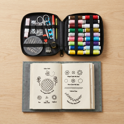 Stichruhe™ Embroidery Book | Creative Stitching Without Screens & Relaxing Quality Time