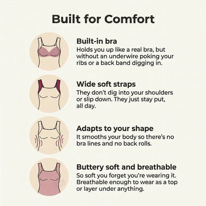 Elavelle™ – Flattering Shaping Tank with Integrated Bra Cups