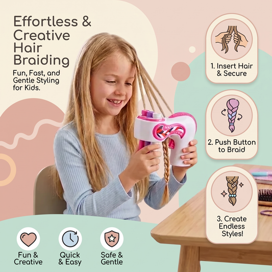Twistella™ Automatic Hair Braider for Kids | Fun Braided Hairstyles in Seconds