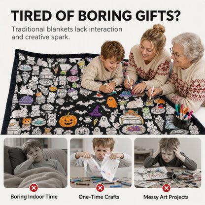 ColorNest™ DIY Colouring Blanket for the Whole Family | Creative Fun & Cosy Comfort
