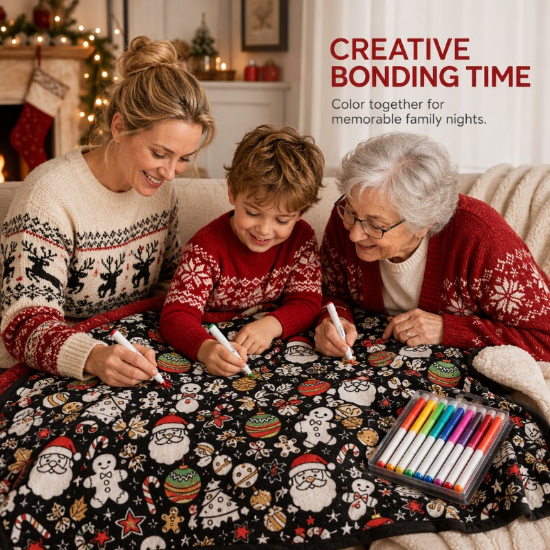 ColorNest™ DIY Colouring Blanket for the Whole Family | Creative Fun & Cosy Comfort