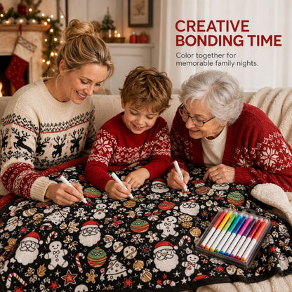 ColorNest™ DIY Colouring Blanket for the Whole Family | Creative Fun & Cosy Comfort