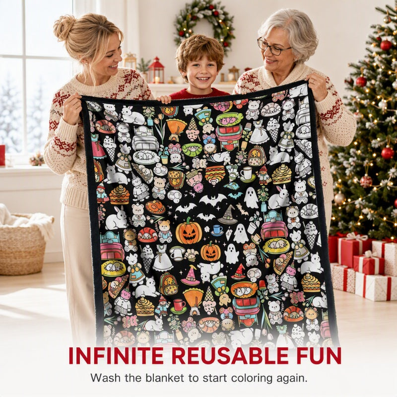 ColorNest™ DIY Colouring Blanket for the Whole Family | Creative Fun & Cosy Comfort