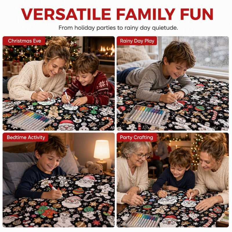 ColorNest™ DIY Colouring Blanket for the Whole Family | Creative Fun & Cosy Comfort