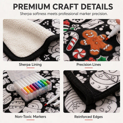 ColorNest™ DIY Colouring Blanket for the Whole Family | Creative Fun & Cosy Comfort