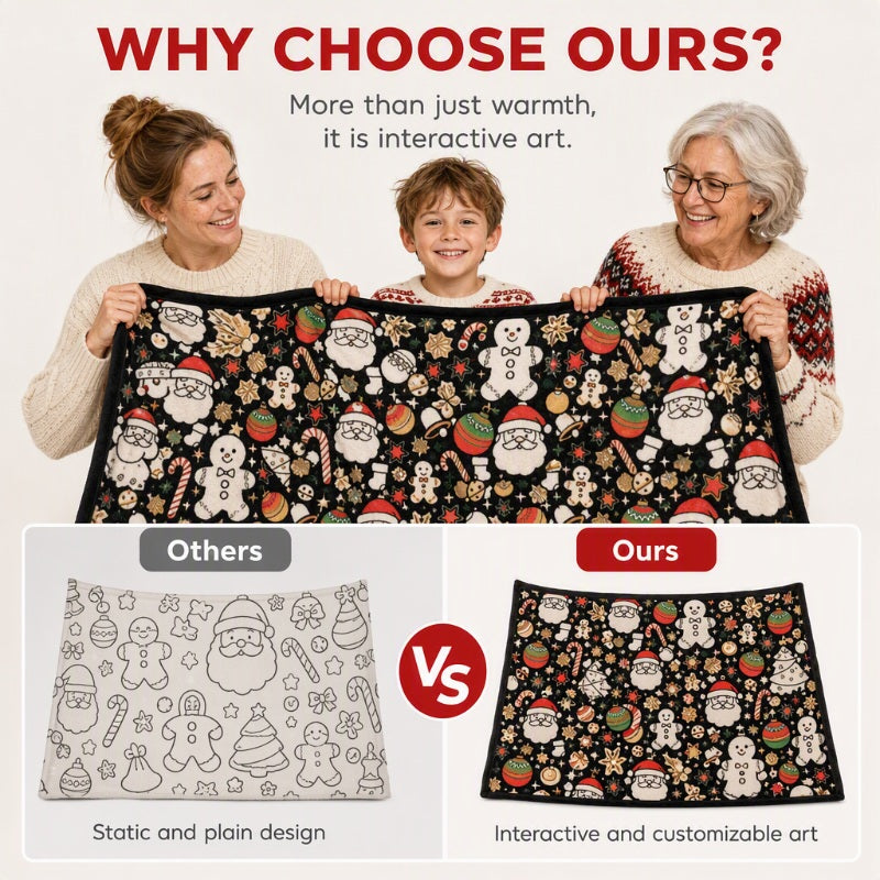 ColorNest™ DIY Colouring Blanket for the Whole Family | Creative Fun & Cosy Comfort