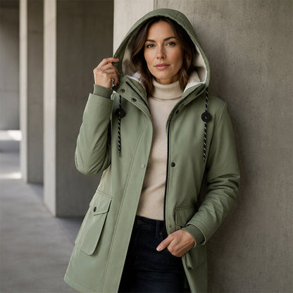 Warmelle™ Women’s Hooded Parka Coat | Cosy Everyday Protection